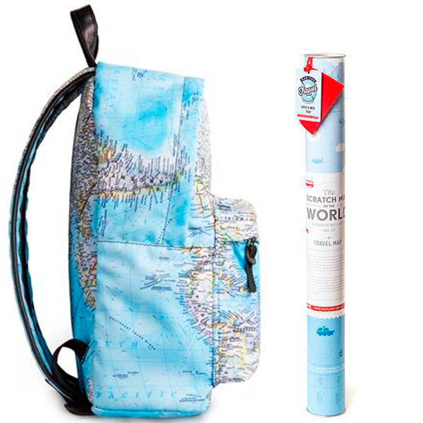 Набор путешественника Maps: рюкзак и карта мира