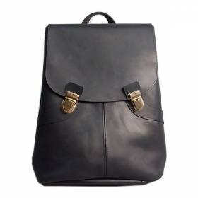 Кожаный женский рюкзак AV2 Черный (P520)