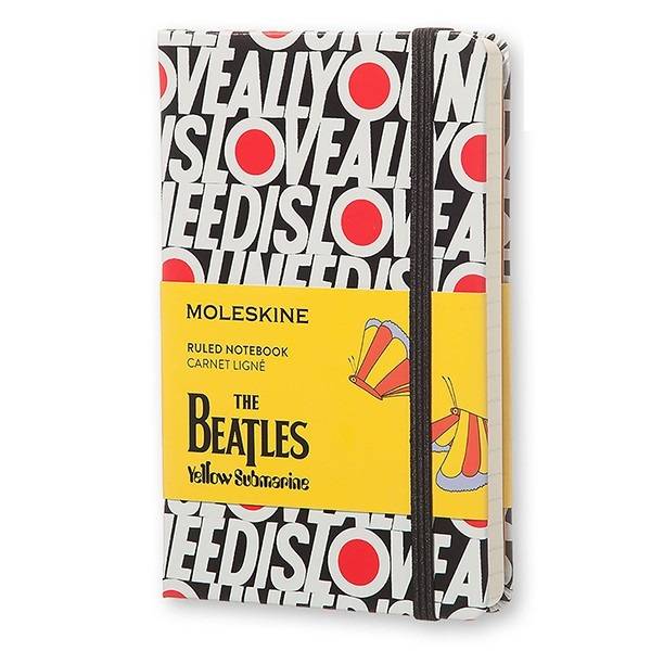 Карманный блокнот Moleskine Beatles All You Need Is Love Линия Черный