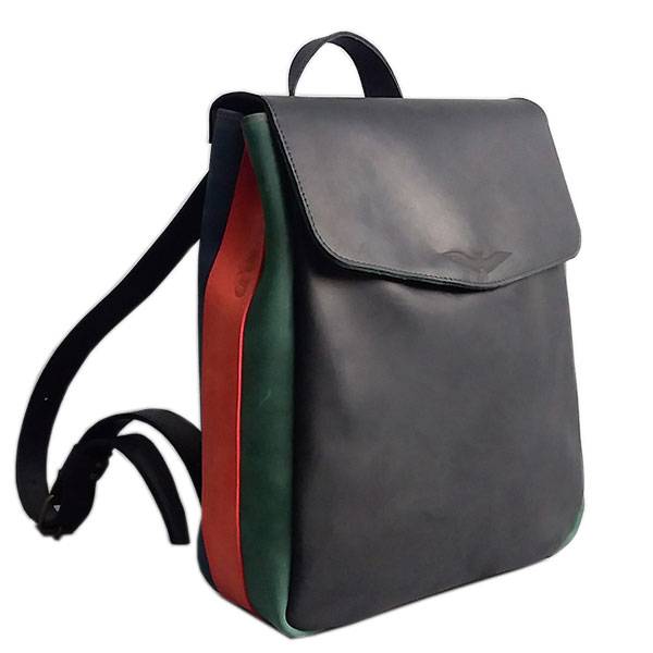 Кожаный рюкзак AV2 Черный(P518)