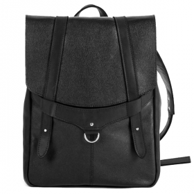 Кожаный женский рюкзак AV2 Черный (P504)