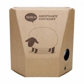 Контейнер для хранения ватных палочек и дисков Qualy Sheepshape Cotton Box White QL10227-BK-WH фото