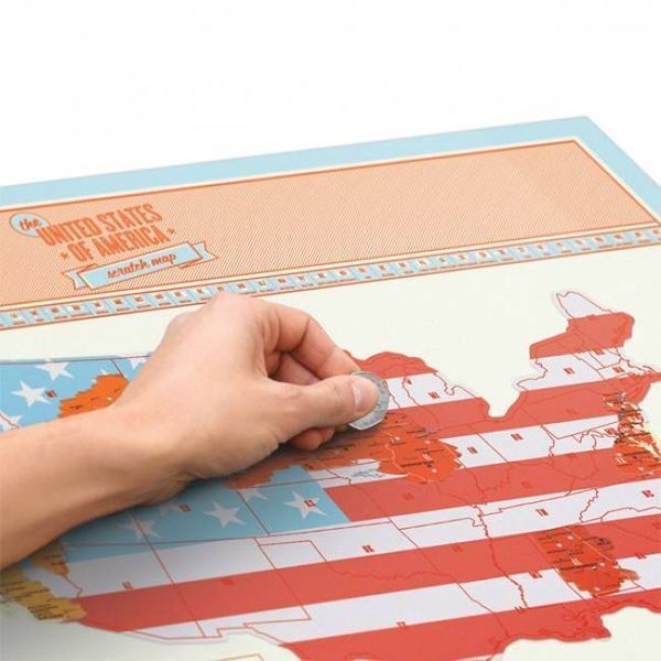 Скретч-карта США Luckies Scratch Map USA Edition LUKUS фото