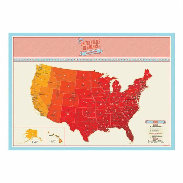 Скретч-карта США Luckies Scratch Map USA Edition LUKUS фото