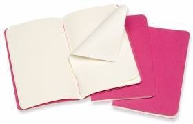 Кишеньковий Блокнот Moleskine Cahier (3 шт) Чисті Листи Кінетичний Рожевий CH013D17 фото