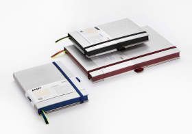 Средний Блокнот Lamy Твердая Обложка Хром и Синий в линию 4034265 фото