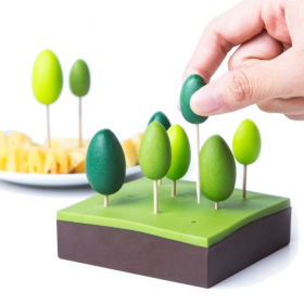 Шпажки для закусок та канапе Forest Party Fork Qualy QL10218-GN фото