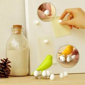 Тримач магнітів Magnetic Egg Sparrow Qualy Білий QL10096-WH фото