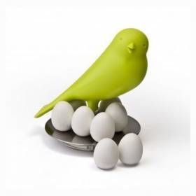 Держатель магнитов Qualy Magnetic Egg Sparrow зеленый QL10096-GN фото