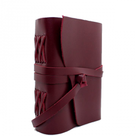 Кожаный блокнот Comfy Strap A5 Бордо чистые листы 053 фото