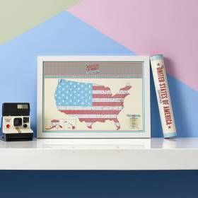 Скретч-карта США Luckies Scratch Map USA Edition LUKUS фото