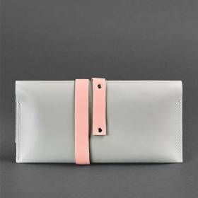 Кожаный дорожный кейс BlankNote Серый Розовый BN-TK-1-shadow-pink фото