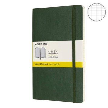 Блокнот Moleskine Classic Средний Клетка Миртовый Зеленый Мягкий QP617K15 фото