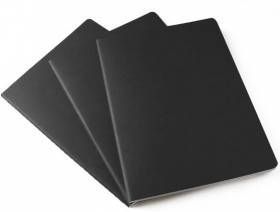 Большая тетрадь (3 шт) Moleskine Cahier черная Линия QP321 фото