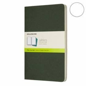 Средняя тетрадь (3 шт) Moleskine Cahier зеленая Чистые листы CH018K15 фото
