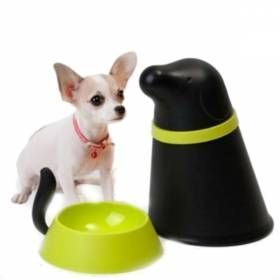 Контейнер + миска для собак Qualy Puppy QL10092-BK фото