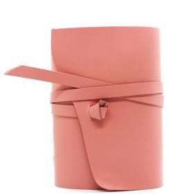 Кожаный блокнот Comfy Strap B6 Розовый в линию 048 фото