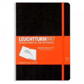 Блокнот Leuchtturm1917 WhiteLines Academy Pad Середній Чорний Крапка (345320) з відривними листами 345320 фото