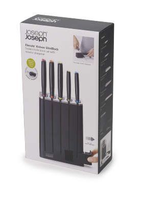 Набор Ножей на Подставке Joseph Joseph 5 шт с точилкой DFSU2638 Charcoal фото