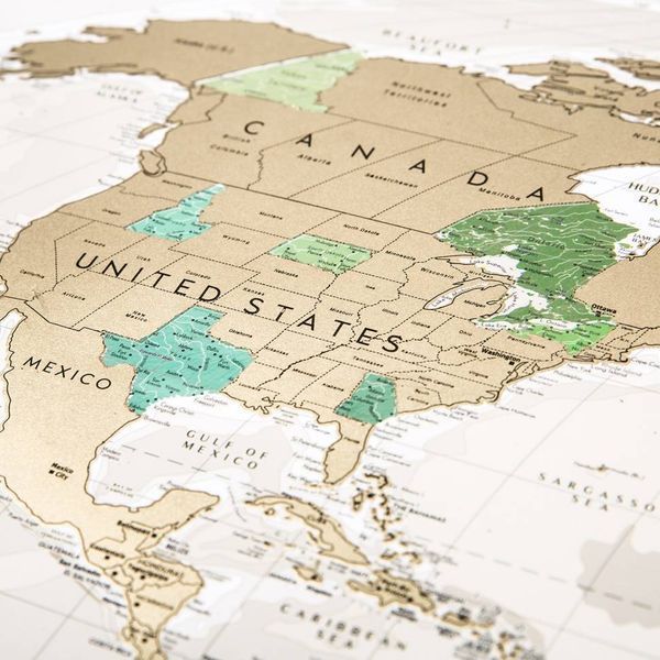 Скретч Карта Travel Map Geography World GEOW фото
