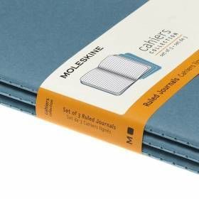 Большой Блокнот Moleskine Cahier (3 шт) Линия Живой Голубой CH021B44 фото