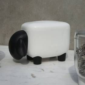 Контейнер Sheepshape Container Junior Qualy Черно-белый QL10259-WH-BK фото