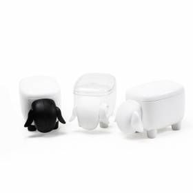Контейнер Sheepshape Container Junior Qualy Черно-белый QL10259-WH-BK фото