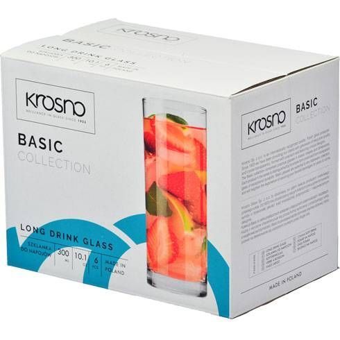 Набор стаканов Krosno Long Drink Basic 300 мл 6 шт F687300030026000 фото