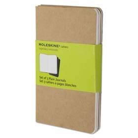 Кишеньковий зошит (3 шт) Moleskine Cahier бежевий Чисті листи QP413 фото