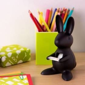 Диспенсер для скотчу Qualy Desk Bunny Чорний QL10114-BK фото