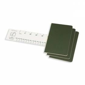 Карманная тетрадь (3 шт) Moleskine Cahier зеленая Линия CH011K15 фото