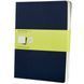 Большая тетрадь (3 шт) Moleskine Cahier синяя Чистые листы CH223 фото 1