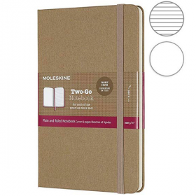 Середній блокнот Moleskine Two-Go Бежевий Лінія/Чисті листи TWOGO31P18 фото