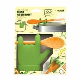 Многофункциональный держатель Rocketdesign Chef Hero зеленый RK-CHEFH-GR фото