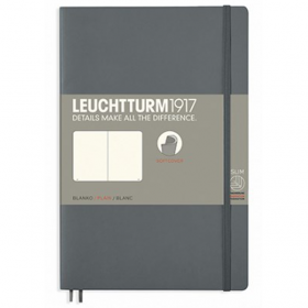 Блокнот Leuchtturm1917 Мягкий Paperback Антрацит Чистые листы (358328) 358328 фото