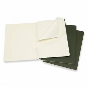 Набор тетрадей Moleskine Cahier (3шт) A4 зеленый Чистые листы CH023K15 фото
