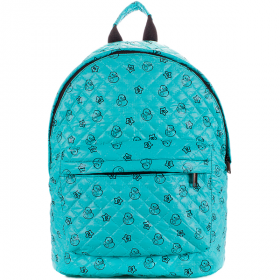 Рюкзак із текстилю стьобаний Poolparty з качечками backpack-theone-blue-ducks фото