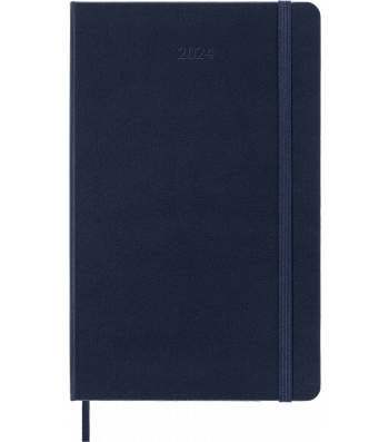Середній Щотижневик Moleskine 2024 Сапфір М’який