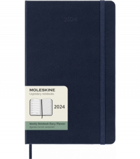 Средний Еженедельник Moleskine 2024 Сапфир Мягкий