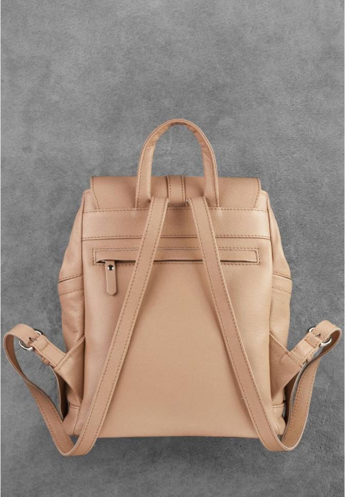 Рюкзак из кожи BlankNote Олсен Крем-брюле