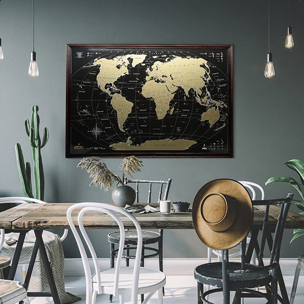 Скретч-карта мира My Map Black Edition Gold