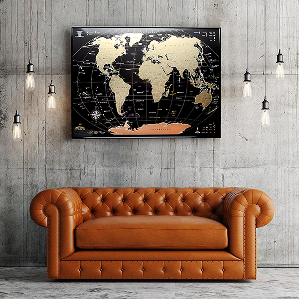 Скретч-карта мира My Map Black Edition Gold