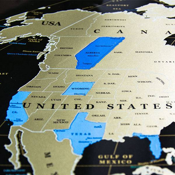 Скретч-карта мира My Map Black Edition Gold