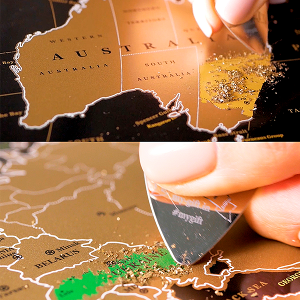 Скретч-карта мира My Map Black Edition Gold