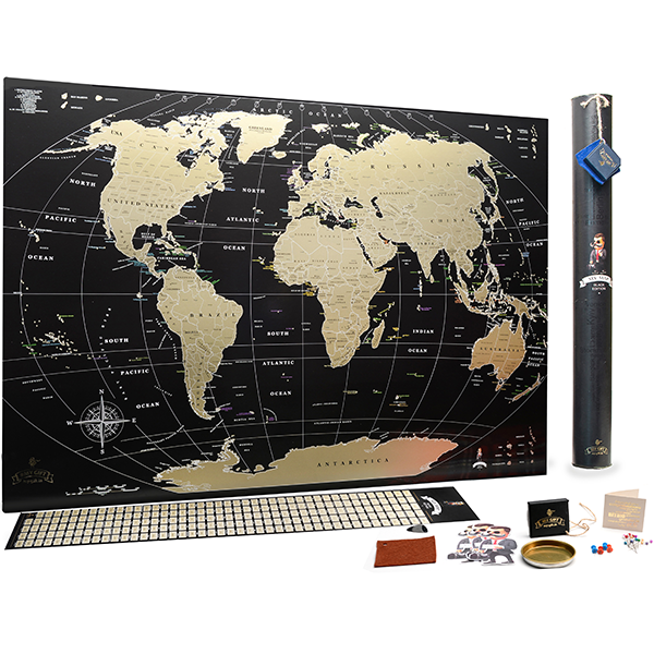 Скретч-карта мира My Map Black Edition Gold