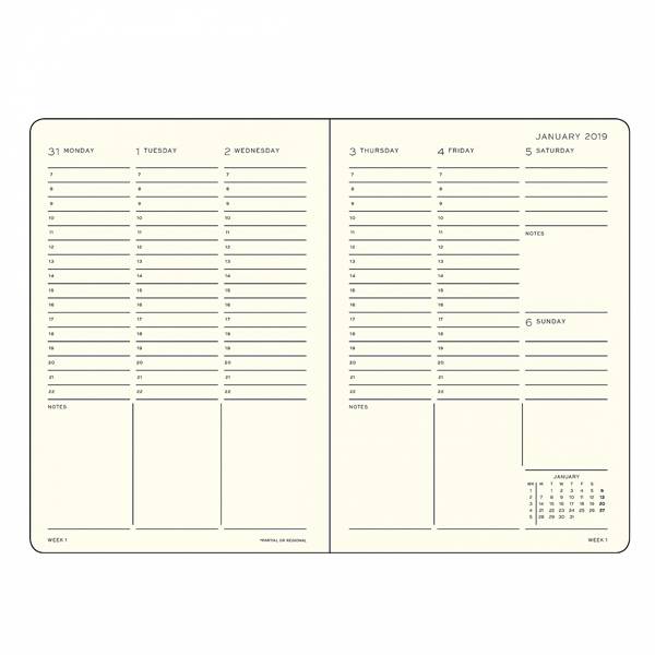 Еженедельник в колонках Leuchtturm1917 Средний Розовый 2019 (357893)