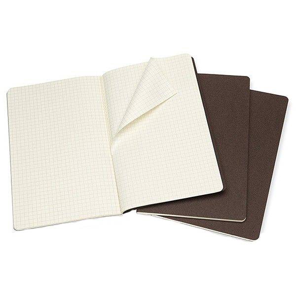 Средний блокнот Moleskine Cahier (3 шт) Коричневый Клетка