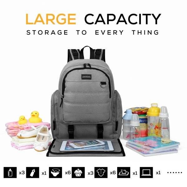 Рюкзак Для Мамы Mommore Большой Серый