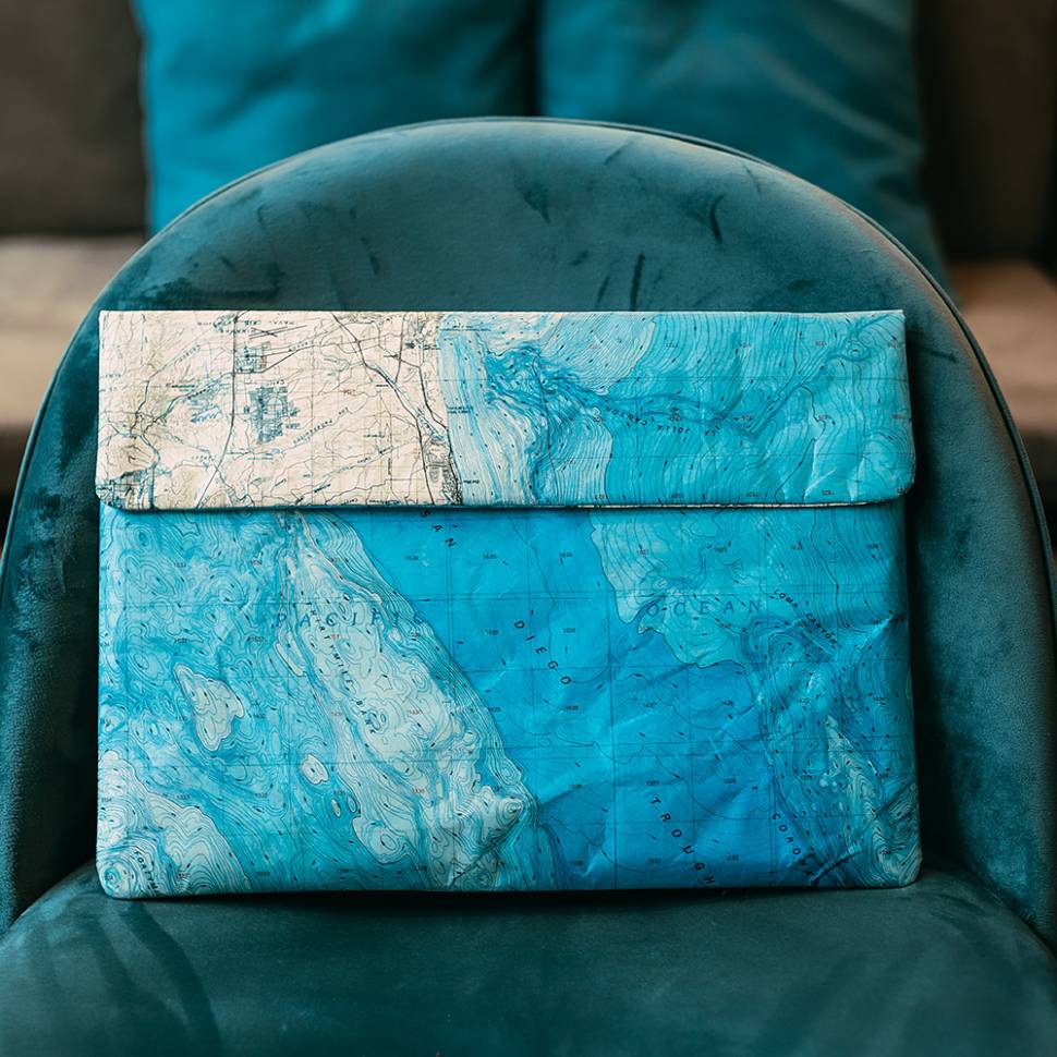 Чохол для MacBook 13" Paper Ninja Карта Мира L