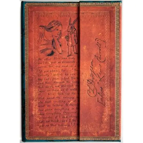 Средний блокнот Paperblanks Манускрипты Льюис Керрол Алиса